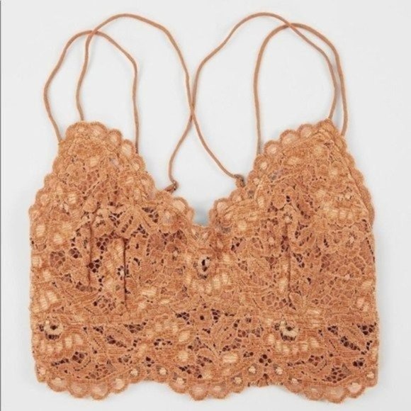 Free People Other - Free People Celine Velvet Bralette Burnt Caramel bra